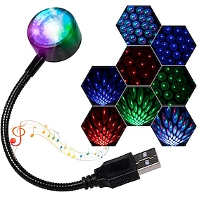 Luci per tetto auto, confezione da 1, proiettore di stelle USB, luce notturna, luci interne regolabili per auto, luci LED portatili a 4 colori Luci a 