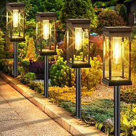 Solar Pathway Lights Outdoor, Solar Outdoor Lights, Bright Solar Garden Lights Waterproof, Auto On/Off Outdoor Solar Lights for Yard Landscape Path Lawn Patio