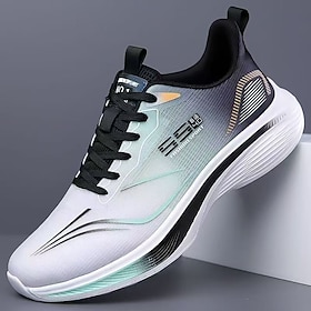 Men's Lightweight Running Sneakers Breathable Lace-Up Athletic Walking Shoes Sp…
