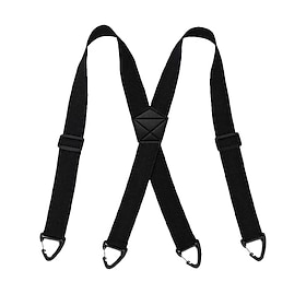 Men's 4-Clip Suspenders Hidden Suspender Under Clothes with 4 Snap Loop (3.8cm wide) X-Back Adjustable Work Mountaineering Strap Outdoor Men's Mountaineering