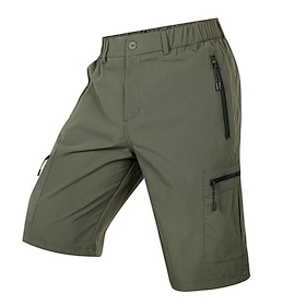 Men's Solid Color Cycling MTB Shorts Bike Shorts Bike Shorts Baggy Shorts Form Fit Sports Quick Dry Waterproof Zipper Breathable Dark Grey Black Clothing Appar