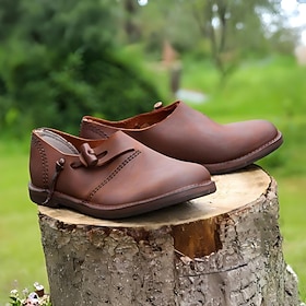 Retrò Vintage Medievale Rinascimento Tiranti Cavaliere Ranger Costume Per uomo Halloween Carnevale Evento / Festa Mascherata LARP Adulti Scarpe Tutte 