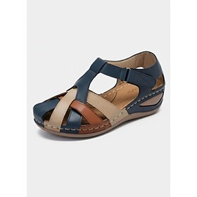 Women's Comfortable Walking Sandals With Adjustable Velcro Strap – Closed Toe C…