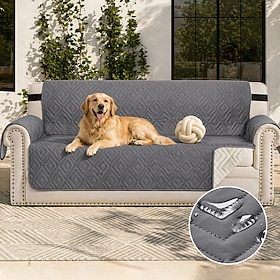 Waterproof Couch Cover Sofa Cover for Dogs Water Resistant Furniture Protector Cover with Foam Sticks Elastic Straps for Pet Cat