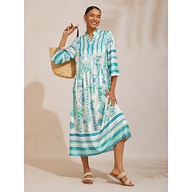 Robe longue en satin soyeux Céladon Bloom Story: retailer-supplied image