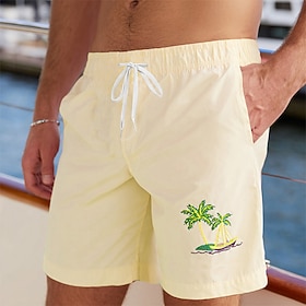 Per uomo Albero di Cocco Piante Tropicali Costumi da bagno Costumi da bagno Pantaloncini da bagno Pantaloncini da Surf Misura del girovita medio Hawai