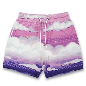 Men's Swim Shorts Swim Trunks Graphic Abstract Printed Drawstring with Pockets Waterproof Quick Dry With Pockets Swimwear Bottoms Surfing Beach Water Sports Su