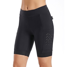 Arsuxeo Per donna Tinta unica Pantaloncini intimi da ciclismo Pantaloni da ciclismo Pantaloncini MTB Bicicletta Pantaloncini Pantaloncini imbottiti / 