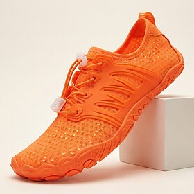 Men's Orange Water Shoes Quick-Dry Breathable Lightweight Aqua Sneakers for Water Activities, Beach Walking, Swimming, Vacation Travel and Summer Outdoor Use