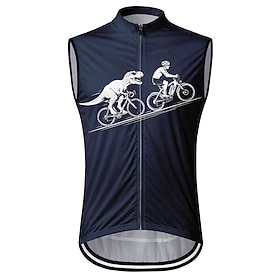 Per uomo Gilet da ciclismo Maglia da Ciclismo Geometrico Senza Maniche Bicicletta Gilet / Panciotto Maglia Top con 3 tasche posteriori Asciugatura Rap