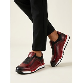 Step Up in Style: Elegant Burgundy Leather Wedding Shoes for Your Big Day