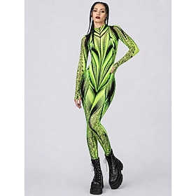 Body Costume tutina Stampa Tuta Intera Per donna Rave Grafico Astratto Costume per Festival Musicale Feste Discoteca Halloween Carnevale Bambini Adult
