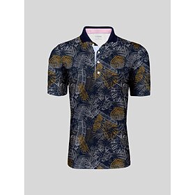 Per uomo Polo da golf blu navy Manica Corta Top Abbigliamento da golf Abbigliamento Abiti Abbigliamento