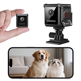 Mini telecamera spia Wi-Fi wireless nascosta con app per telefono, piccola telecamera di sicurezza per interni per casa, ufficio, tata per animali dom