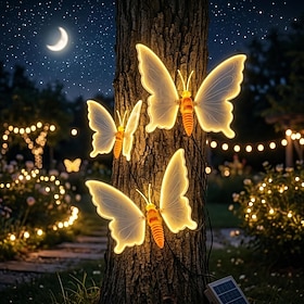 1 PC Solar Butterfly Garden Lights with Moving Wings, Large Animated Butterfly Stake Light, Waterproof Outdoor Solar Powered Decor for Lawn Patio Yard Pathway