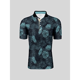 Per uomo Polo da golf Nero Manica Corta Top Abbigliamento da golf Abbigliamento Abiti Abbigliamento