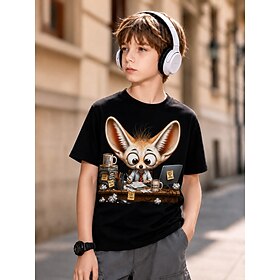 Ragazzi 3D Grafico Animale Maglietta 3D Manica Corta Stampa 3D Estate Primavera Esagerato Designer Bambini 4-12 Anni Casuale Feste Vestibilità regolar