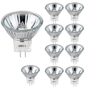Lampadine MR11, lampadine alogene 12V 20W/35W a 2 pin, lampadina faretto FTD, base GU4 a due pin, dimmerabile, bianco caldo 2700K, lampadina a 2 poli 