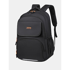 Zaino scolastico nero resistente per la scuola superiore studenti universitari - grande zaino per studenti con molte tasche - resistente comodo zaino 