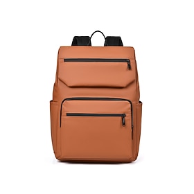 Zaino unisex marrone per laptop, ideale per studenti universitari - borsa scolastica moderna e minimalista - zaino elegante e resistente all'acqua per