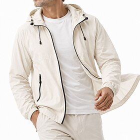Men Lightweight Jacket Casual Sun Protection UV Protection Hooded Spring Summer…