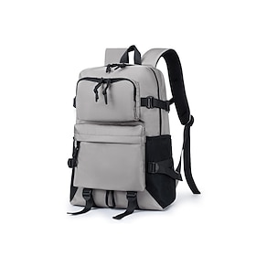 Zaino universitario grigio di grande capacità per studenti - borsa scolastica universitaria multi-tasche adatta a laptop da 15,6 pollici - zaino alla 