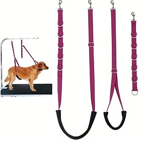 Dog Grooming Leash Set Three Pieces Pet Traction Rope Bath Band Abdomen Contraction Wash Cut Blow Bathing Supplies Nylon Mate...
