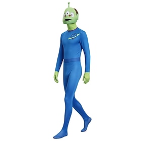 Film di giocattoli Alieno Verde Abiti Costume di fantasia Body Cosplay for Per uomo Adulti Halloween Carnevale Performance Con il fumetto Anime Expo