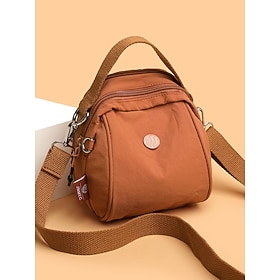 Borsa a tracolla da donna in poliestere impermeabile, tracolla regolabile, grande capacità multistrato, ideale per i viaggi. Borsa per uso quotidiano,