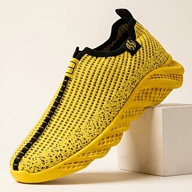 Men's Lightweight Knit Running Sneakers, Breathable Athletic Shoes for Walking, Training, Fitness, Travel and Daily Wear