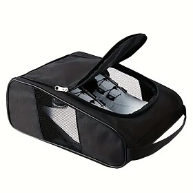 Odorless Golf Shoe Bag for Men and Women, Breathable Mesh Sports Shoe Storage Bag, Durable Travel Shoe Organizer with Portable Handle, Lightweight Dustproof Sh