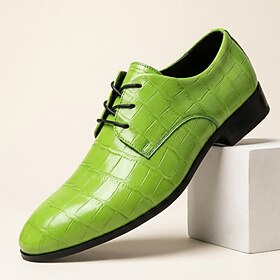 Men's Crocodile Embossed Oxford Shoes – Luxury Fashion Dress Shoes for Weddings, Nightclubs, Stage Performances Special Events