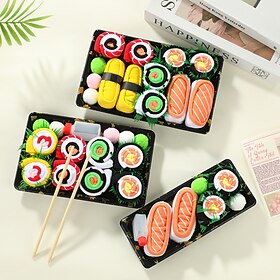 Novelty Sushi Socks Box for Men Women, 5/4/2 Pairs Funny Food Patterned Cotton Crew Socks, Unique Birthday Gag Christmas Gifts for Sushi Lovers, Creative Maki