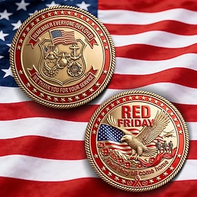 Moneta commemorativa del venerdì rosso, moneta di apprezzamento per i militari, moneta commemorativa per ricordare tutti coloro che sono stati schiera