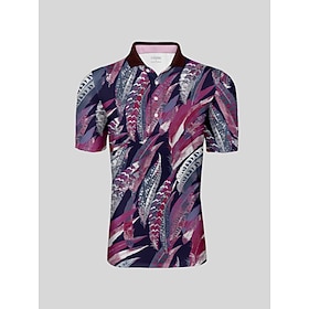 Per uomo Polo da golf Vino Manica Corta Top Abbigliamento da golf Abbigliamento Abiti Abbigliamento