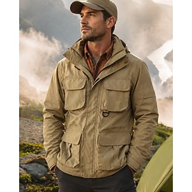 Men's Windbreaker Combat Jacket Outdoor Jacket Outdoor Waterproof Windproof Warm Quick Dry Hiking Outfits Hiking Clothes Spring Autumn / Fall Jacket Hunting Fi