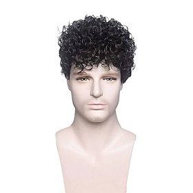 Pirate Adventure Crewman Men's Short Curly Black Cosplay Halloween Wig