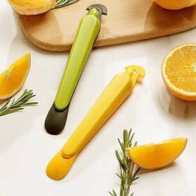 2PCS Fruit Peeling Tools, Multifunctional Foldable Fruit Peeler For Oranges, Dragon Fruit, Tangerines And Pomegranates, Professional Fruit Peeling Knife With E
