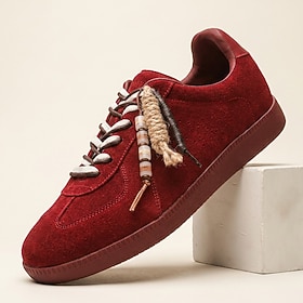 Men's Red Lace-Up C…