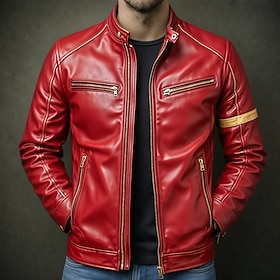 Retro Vintage Rock 1980s Jacket Long Sleeves Rocker Fancy Dress Men's Party Performance Casual Daily Adults' Jacket Fall Winter