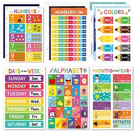 Preschool Head Start Kit 18 Laminated Educational Posters For Toddlers, Preschool Posters for Classroom, Kindergarten Wall Decor, PreK Learning Materials Alpha