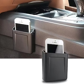 2 Pack Adhesive Car Organizer Storage Box, Universal Car Side Door Center Console Pocket, Cell Phone Holder for Car, Small Item Organizer for Keys Cards Sungla