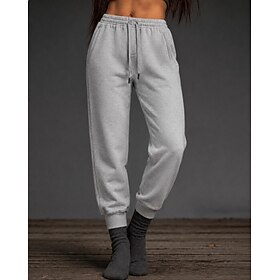 Women's Sweatpants Fashion Full Length Mid Waist Comfort Stretchy Casual Daily Vacation White Grey Black Spring