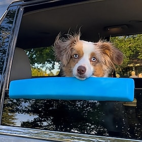 Dog Car Window Guard Chin Rest, Comfortable Pet Window Cushion for Dogs, No Tools Required, Waterproof Easy-Clean Car Window Protector for Road Trips and Dail