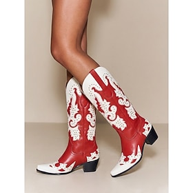 Step Up Your Style: Chic Women's Faux Leather Western Cowboy Boots