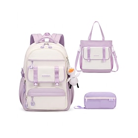 Teen Girls Large Capacity School Backpack with Multi Pockets, Lightweight Waterproof Bookbag for Middle High School Students, Korean Style Aesthetic Campus Ba