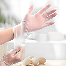 200Pcs Food Grade TPE Disposable Gloves, Thickened Non-Slip Food Safe Gloves for Cooking, Dough Kneading, Food Prep, Cleaning and Kitchen Daily Use, Comfortabl