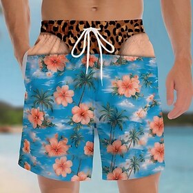 Funny Swim Trunks Gifts For Men Shorts Aloha Print Adults' Men's Halloween Carnival Beach Vacation Summer Easy Halloween Costumes Dress Up
