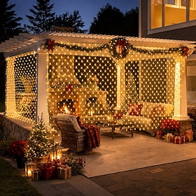 LED Net String Light for Christmas, Mesh String Light, Fairy String Light, Flexible Window Curtain Holiday Lights for Party Yard Garden Decoration