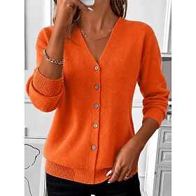 Femmes Chemisier Couleur Unie Uni Élégant Mode Quotidien manche longue Col en V Hauts Longs Occasionnel Bleu Blanche Kaki Vert herbe Bleu Noir Bleu Marine Pr